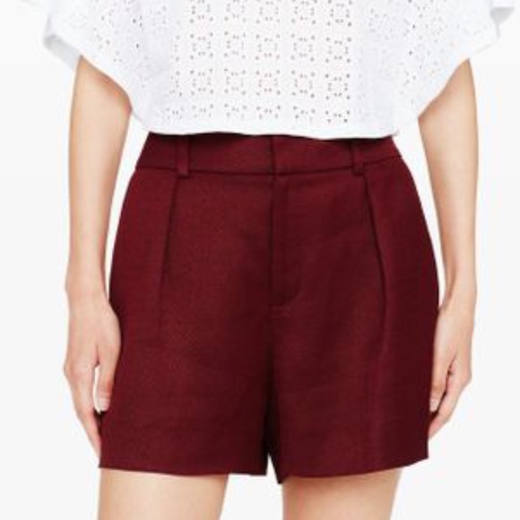 Club Monaco Pants - Club Monaco Burgundy Shorts